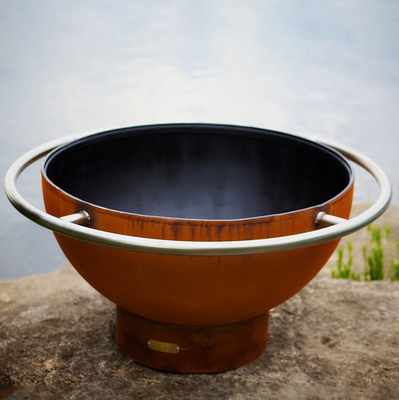 Большая портативная яма огня 120cm Corten стальная для двора