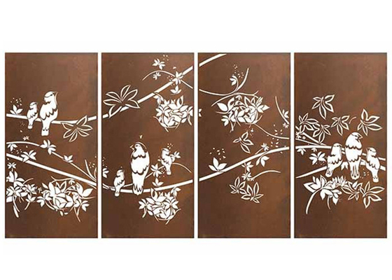 На открытом воздухе коррозионностойкий лазер Corten отрезал экраны для задворк