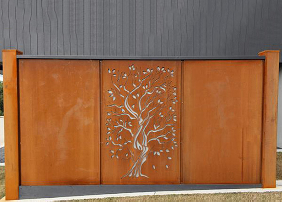Уединение Corten дизайна дуба ржавое стальное экранирует декоративные 600*1200mm