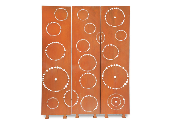 сад металла 1800x900mm орнаментирует Corten стальные декоративные экраны объезжают картину