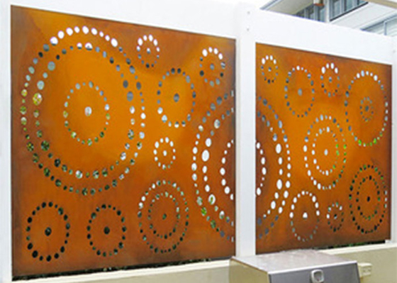 сад металла 1800x900mm орнаментирует Corten стальные декоративные экраны объезжают картину