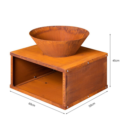 ландшафт сада 100cm вокруг заржаветой располагаясь лагерем стали Corten камина
