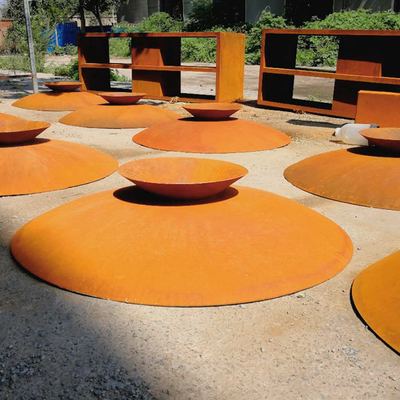 медник шара огня 80cm ржавый Corten на открытом воздухе для располагаясь лагерем партии