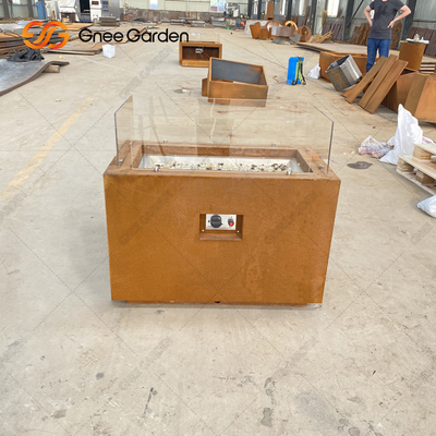 Яма огня столешницы финиша на открытом воздухе ямы огня Corten стальной квадратной деревенская