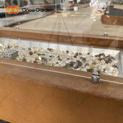 Freestanding древесина горя яму огня Corten стальную прямоугольный