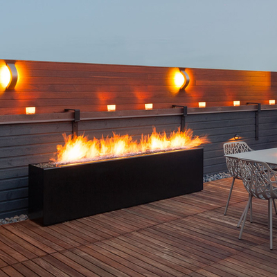 На открытом воздухе располагаясь лагерем сталь Firepit Corten плиты большого костра ямы огня деревянная