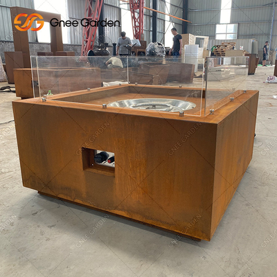 Сталь Firepit Corten квадрата на открытом воздухе стального патио сада ямы огня декоративная