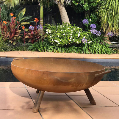 Шар огня Corten круглого сада ямы огня Corten стального декоративный стальной