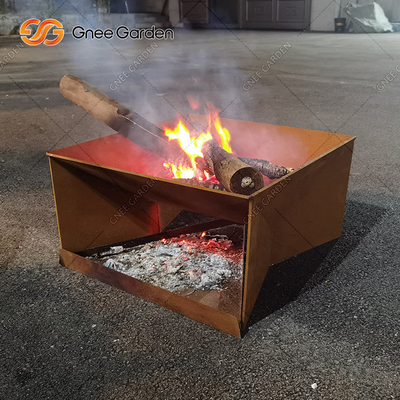 Древесина сада горя сталь Firepit Corten для располагаться лагерем задворк