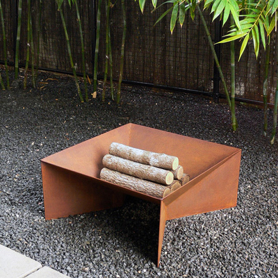 Квадрат формирует древесину горя толщину ямы 3mm огня Corten стальную
