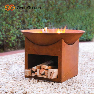 отрезок лазера 56cm вокруг ямы огня Corten для украшения сада