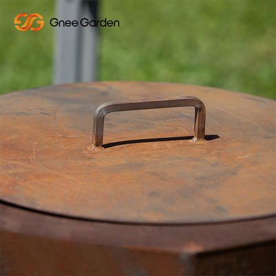 Подгонянная яма огня Corten стальная для сада на открытом воздухе
