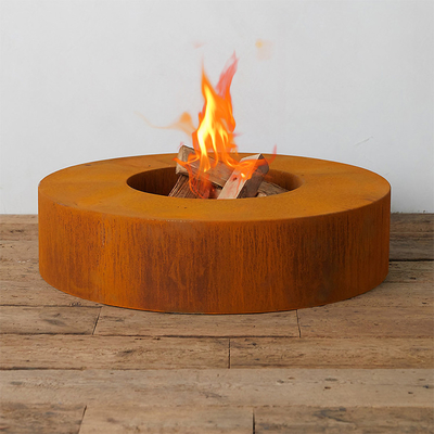 Decprative вокруг древесины горя шар 70cm ямы огня Corten стальной