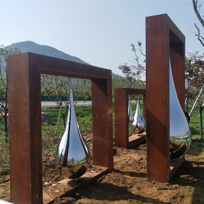 Скульптура оформления коррозионностойкой скульптуры Corten стальной домашняя с нержавеющей сталью