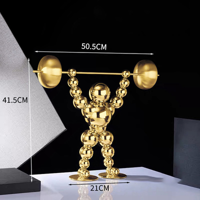 статуи гимнастики скульптуры нержавеющей стали высоты 41.5cm для дома