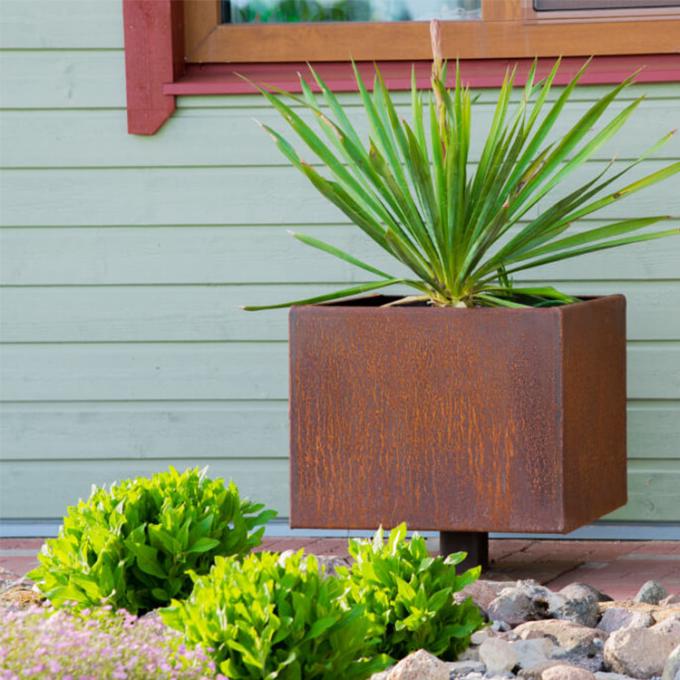 Плантатора Corten прямоугольника плантатора плантаторы цветочных горшков Corten стального большого стального стальные