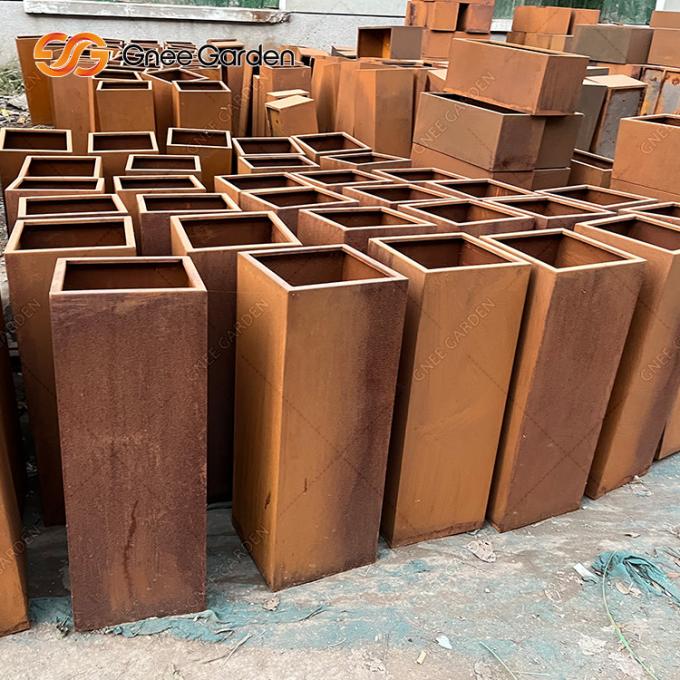 Ржавый corten цветочный горшок украшения сада плантатора/плантатор Corten стальной ржавый