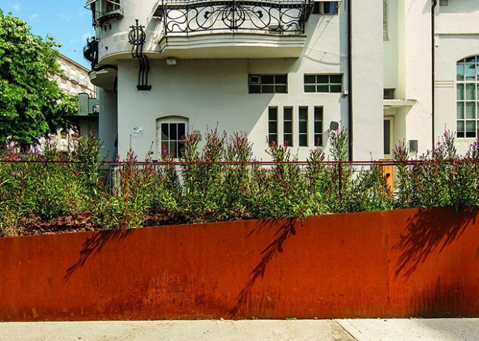 Подпорная стенка Corten стальная