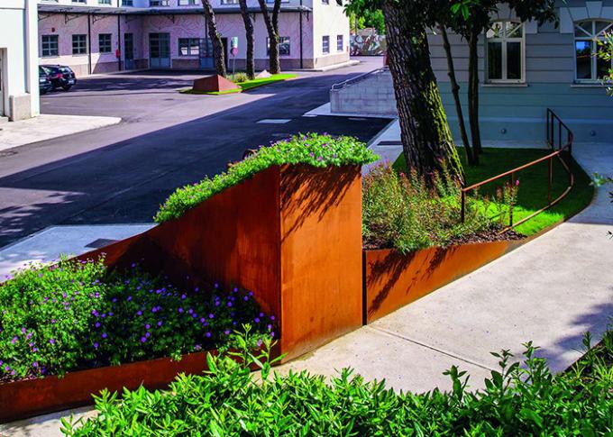 Подпорная стенка Corten стальная