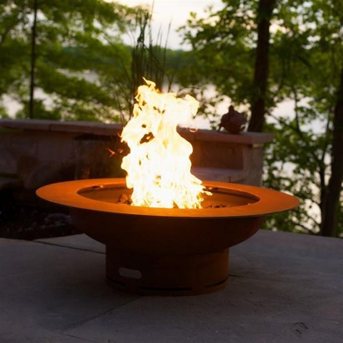 Горелка Firepit БАРБЕКЮ Corten античного круга стальная