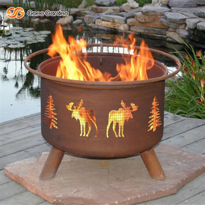 Топления Firepit шара огня Corten яма огня стального на открытом воздухе естественная заржаветая