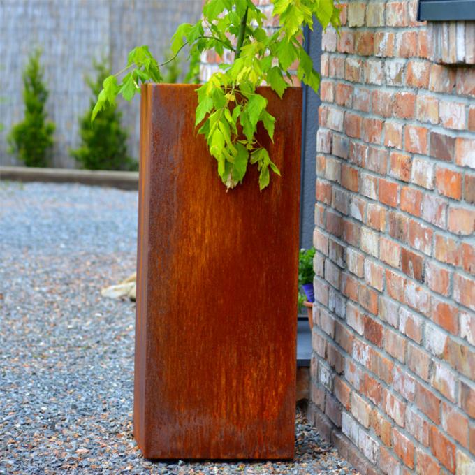Сада плантатора металла Corten куба коробки плантаторы круглого стального современного стальные
