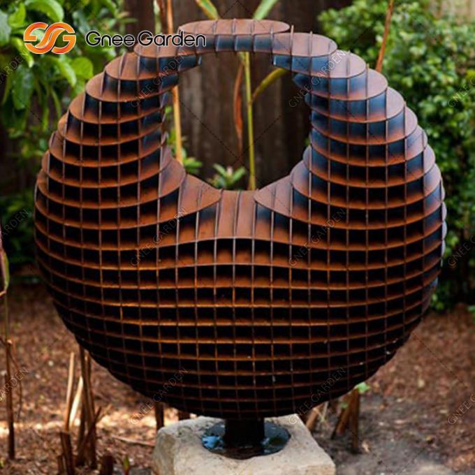 Скульптура Corten крупноразмерного конспекта оформления открытого сада современного стальная