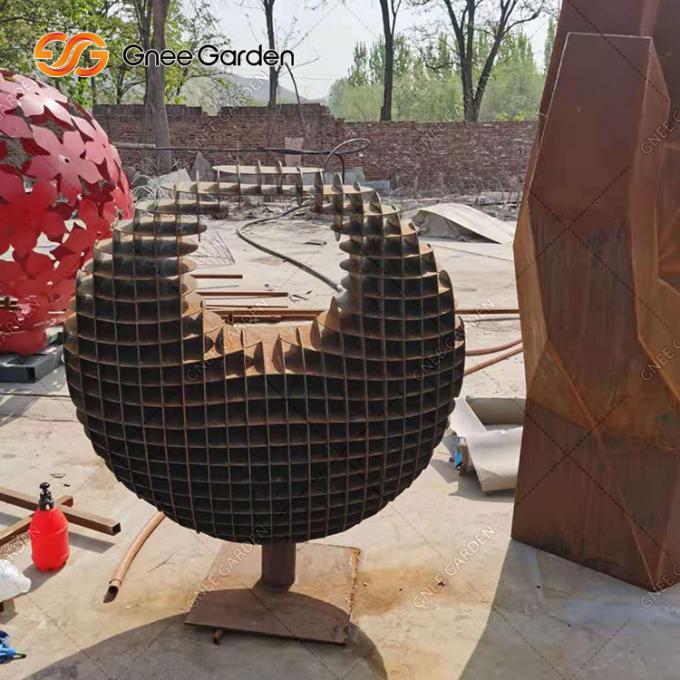 Скульптура Corten крупноразмерного конспекта оформления открытого сада современного стальная