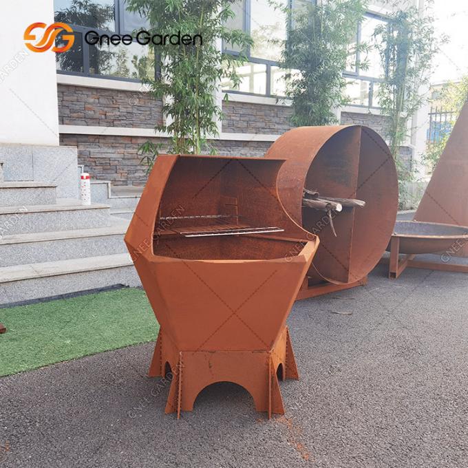 На открытом воздухе яма барбекю металла гриля барбекю Corten стальная европейская