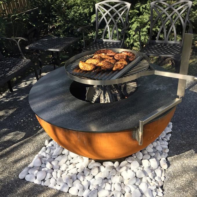 Барбекю Corten стальное бездымное Firepit деревянного горящего медника барбекю