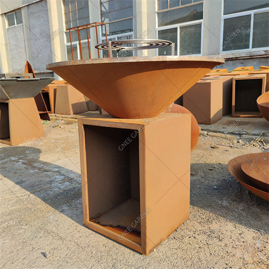 БАРБЕКЮ ямы огня Corten круглого БАРБЕКЮ Corten стального портативного располагаясь лагерем стальное