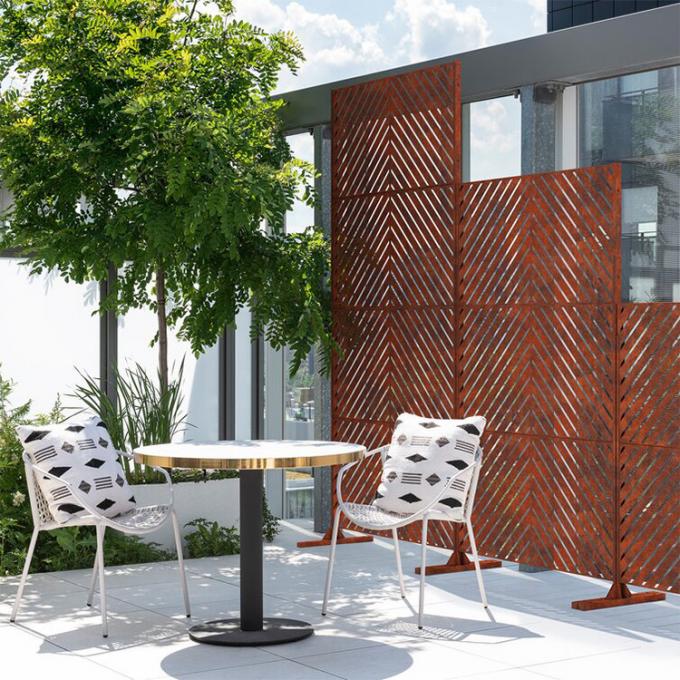 Экран сада стены раздела Corten стальной