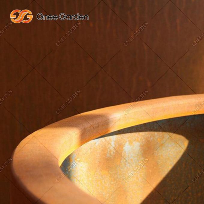 Плантатор металла Bespoke круглого завода дерева Corten цветочных горшков стального прямоугольный на открытом воздухе