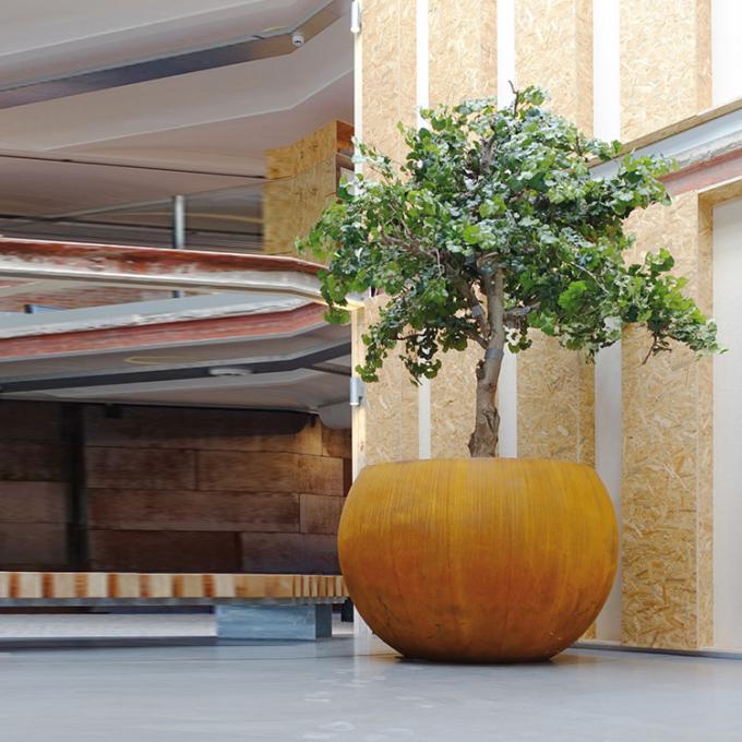 Коробки завода сферы плантатор металла стальных баков Corten сада форменной на открытом воздухе поднятый на открытом воздухе