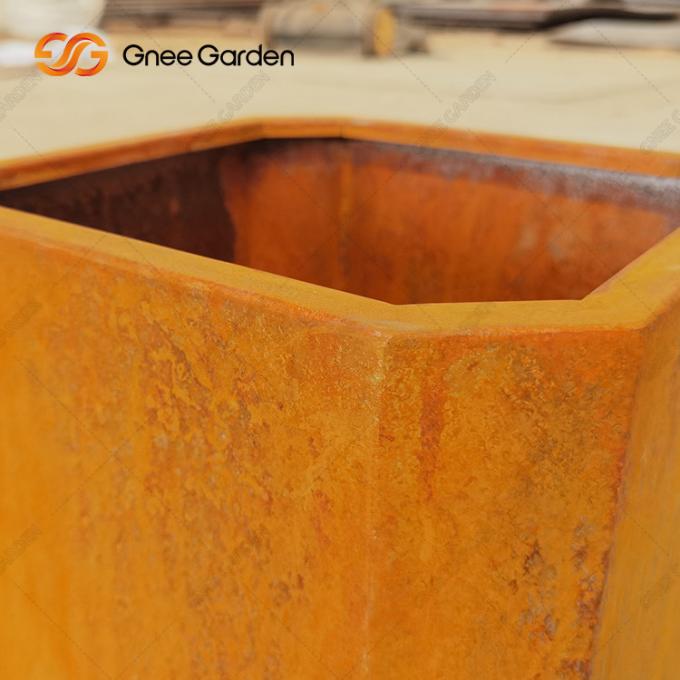 Фабрика подгоняет сад Corten стальной засаживая цветочные горшки коробки большие