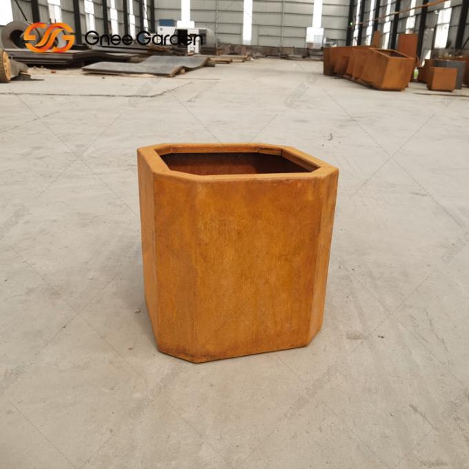 Фабрика подгоняет сад Corten стальной засаживая цветочные горшки коробки большие