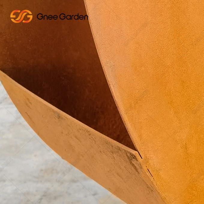 Плантатор Corten современного плантатора металла ржавый красный подгонянный для крытого украшения дома и открытого сада