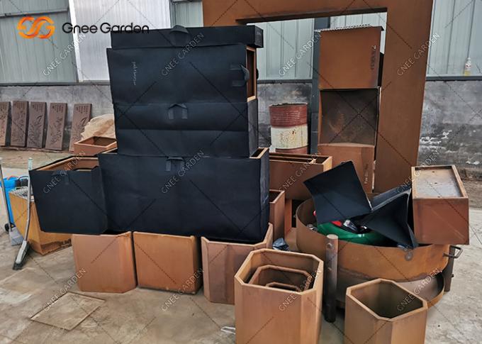 Плантаторов сада металла стали Corten дизайна Китая коробка плантаторов цвета ржавчины Corten главных больших стальная на открытом воздухе