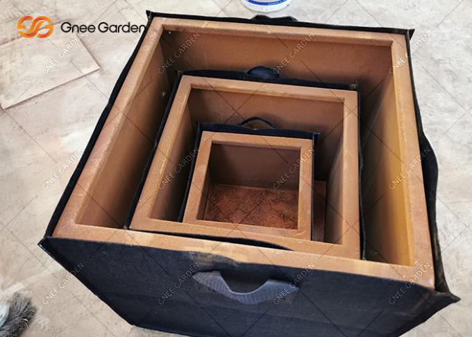 Металла украшения цветочного горшка Corten толщины цены по прейскуранту завода-изготовителя 2mm плантатор питомника стального прямоугольного ржавый