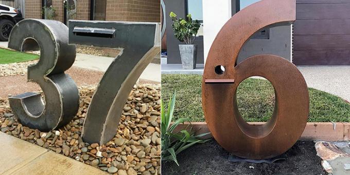 Шкафы Corten современного современного геометрического почтового ящика Corten дизайна стального деревенского стальные