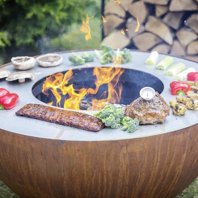 Прочное на открытом воздухе барбекю кухни жарит гриль ямы огня барбекю Corten стальной