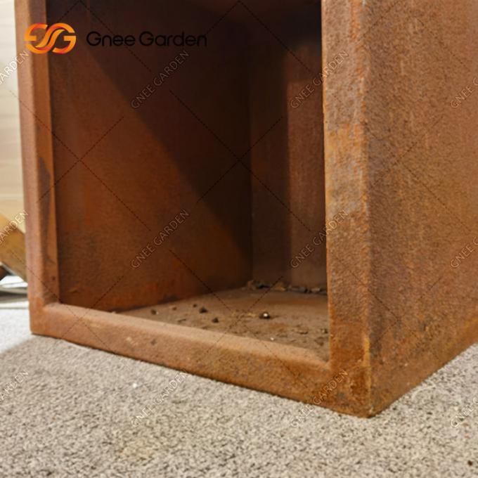 На открытом воздухе варить жарит Corten стальная яма огня с покрытием ржавчины гриля БАРБЕКЮ ест снаружи
