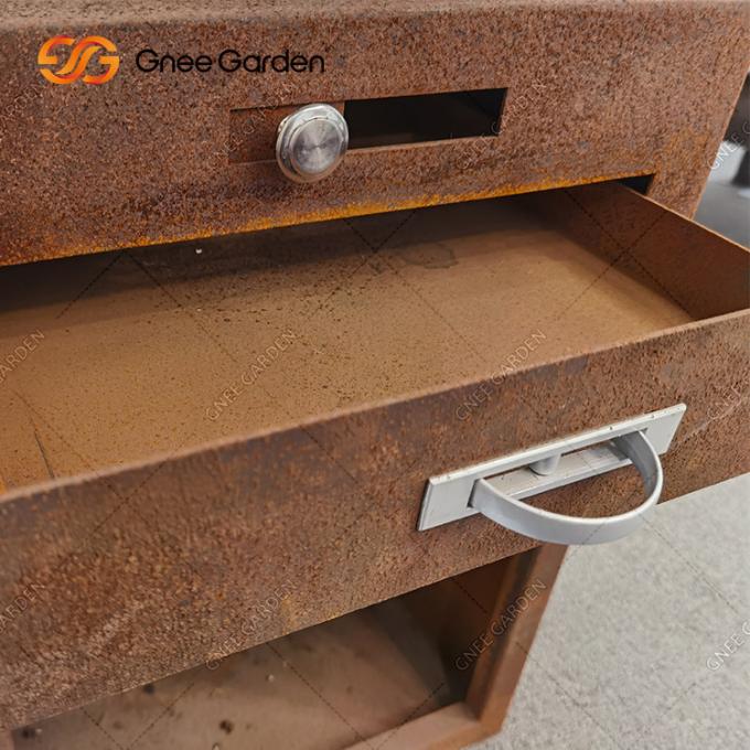 На открытом воздухе подгонянная БАРБЕКЮ яма огня Corten стальная с цветом задворк хранения швырка ржавым