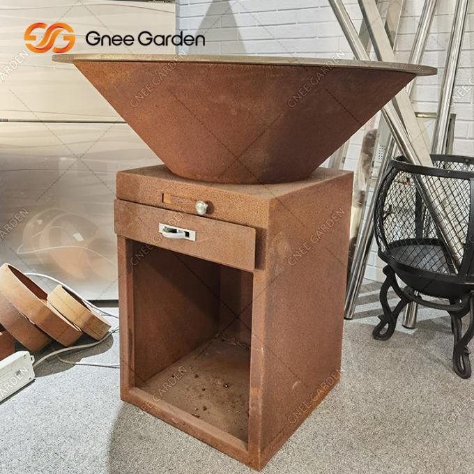 Варить барбекю металла Corten ямы огня на открытом воздухе гриля БАРБЕКЮ сверхмощное античное