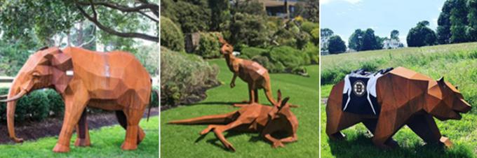 Скульптура Corten новых украшений двора кактуса металла ландшафта сада дизайна стальная