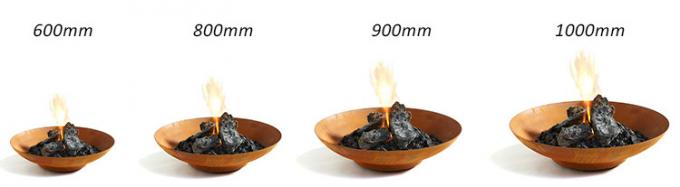 Яма огня Corten шара сада Firepit патио задворк медника деревянная горя стальная на открытом воздухе