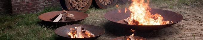 Открытого сада ржавчины патио яма шара огня Corten большого тяжелого деревянного горящего стальная