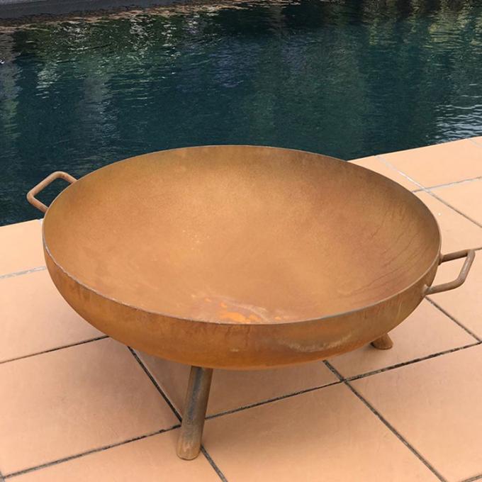 Шар огня Corten круглого сада ямы огня Corten стального декоративный стальной