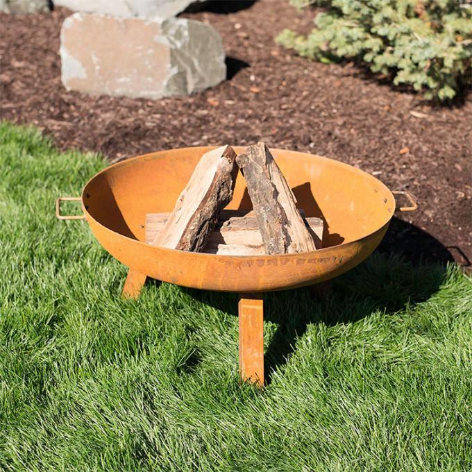 Шар огня Corten круглого сада ямы огня Corten стального декоративный стальной