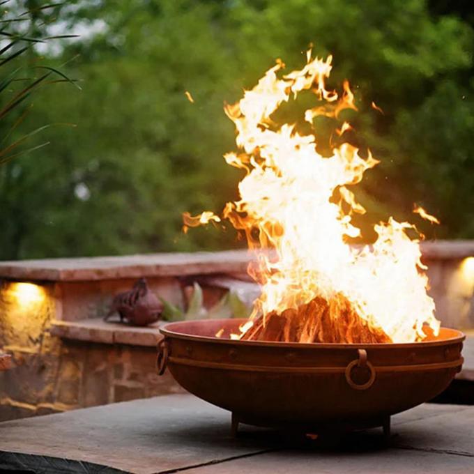  Сад на открытом воздухе Firepit ямы огня Corten современного топления камина на открытом воздухе стальной деревянный горящий